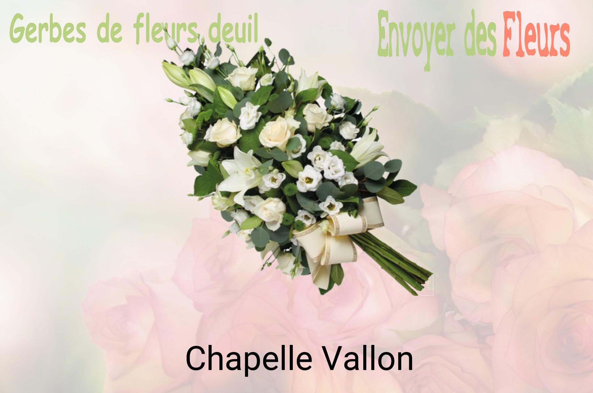 Gerbe de fleurs de deuil livrée à Chapelle-Vallon